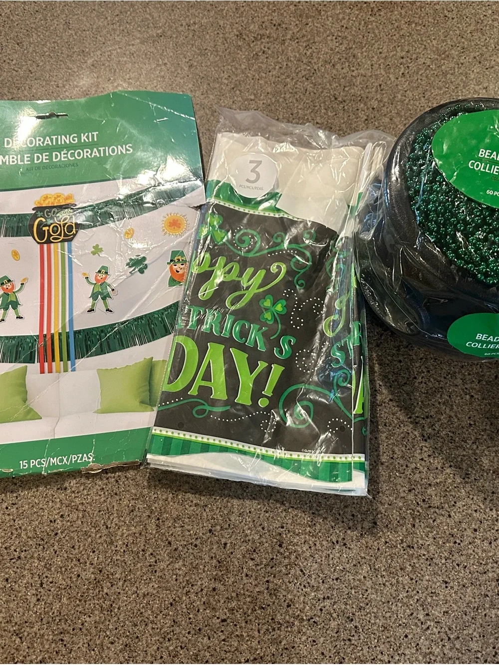 St. Patrick's Day Party Supplies - Green Bead Necklaces & Decor Pack